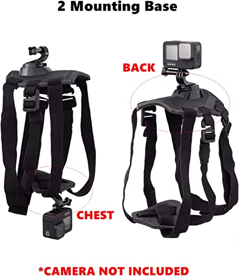 Dog Harness Mount for Gopro front and back view