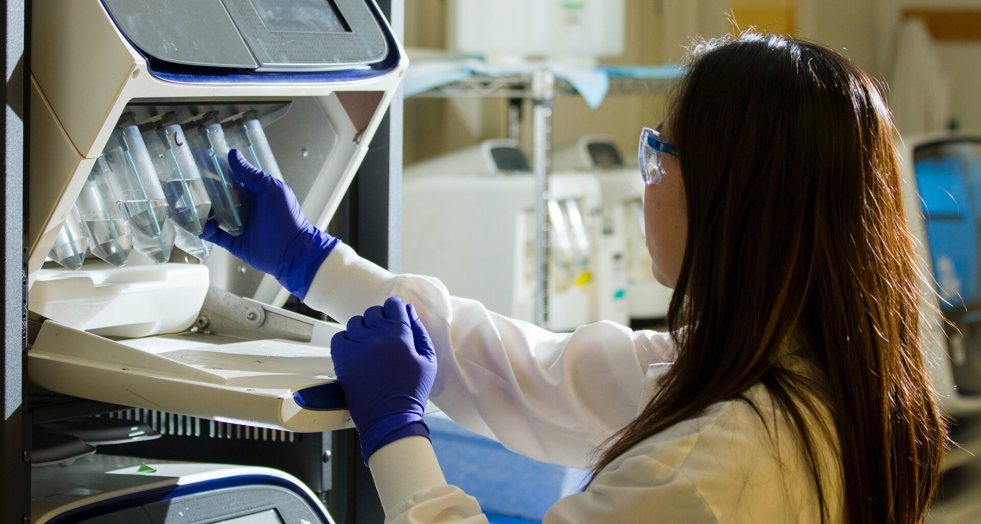 Scientist working with pet DNA testing Kids